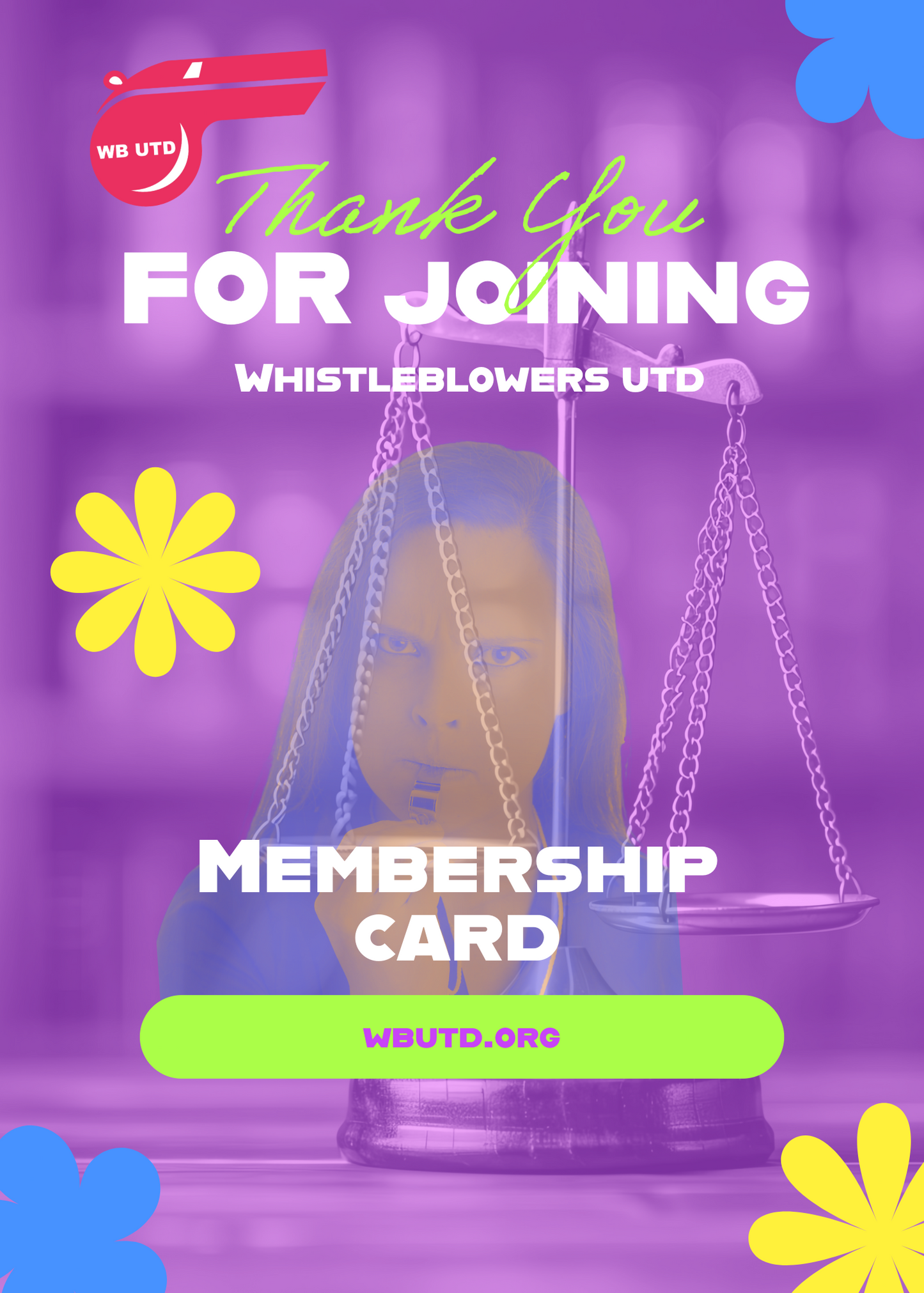 Whistleblowers Utd 1yr Membership - Digital Card